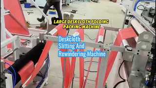 大型使い捨てデスククロスシート自動折りたたみローリング切断機