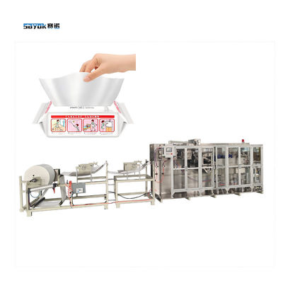 7.5 KW 自動 濡れた床拭き 梱包機 サーボ制御 8 セット 濡れる頭