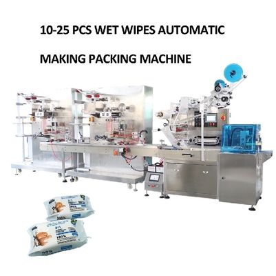 高性能湿拭き作りのパッケージ 2 In 1 機械ライン 10-25 PC パック